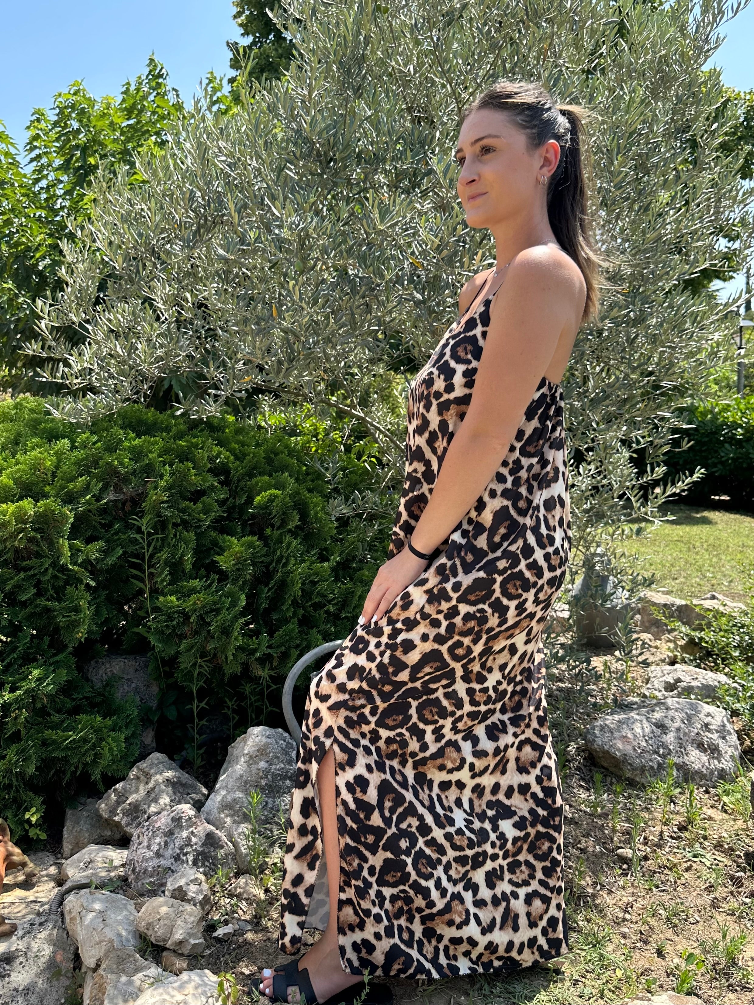 Robe shops fluide leopard