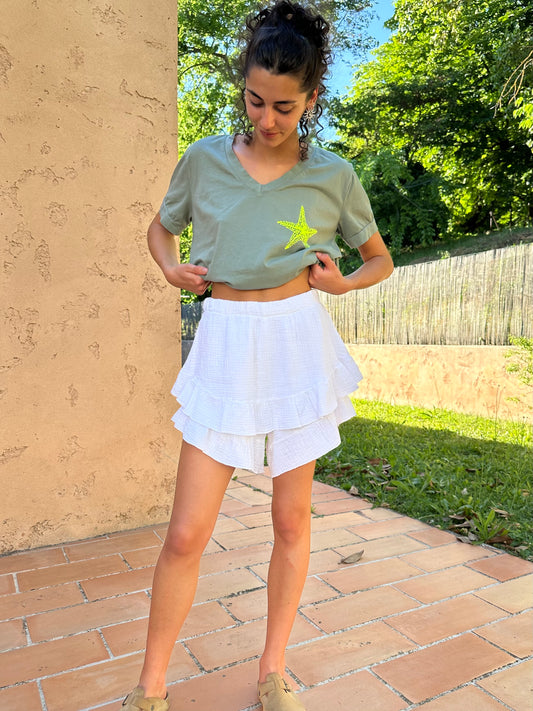 Jupe short Blanche