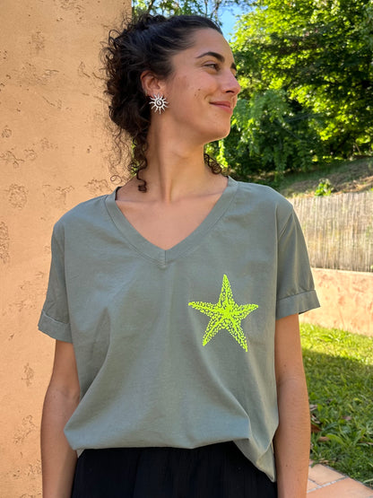Tee shirt Ciao Bella Kaki