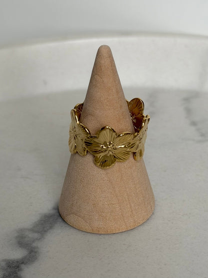 Bague Fleur doré