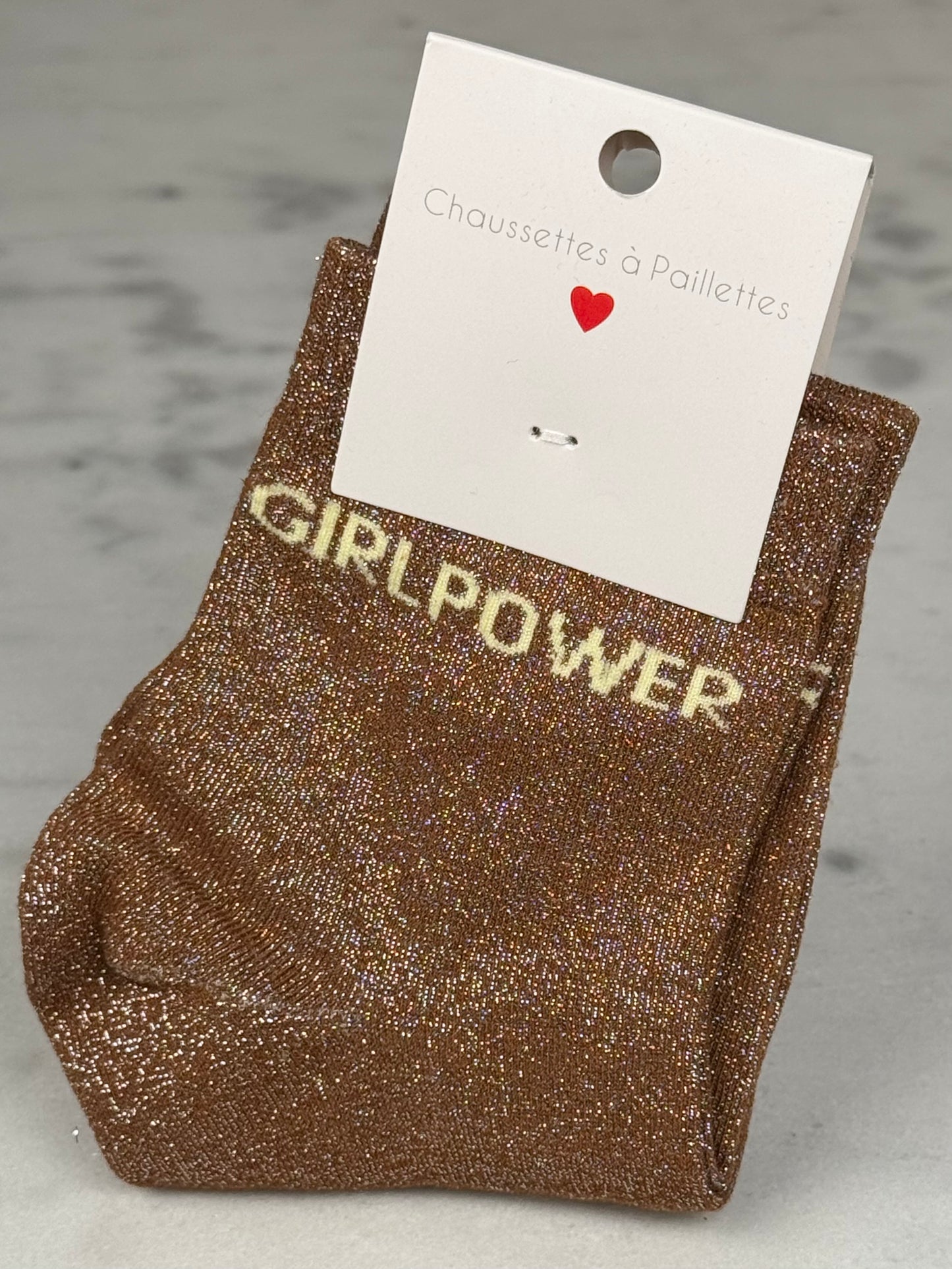 Chaussette « Girl power » cuivre