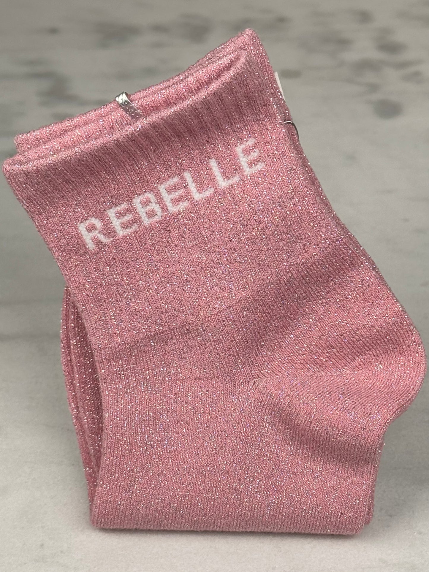 Chaussette « Rebelle » rose