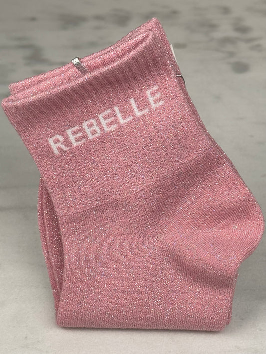 Chaussette « Rebelle » rose