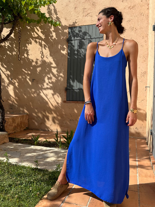 Robe Bleue foncé fluide