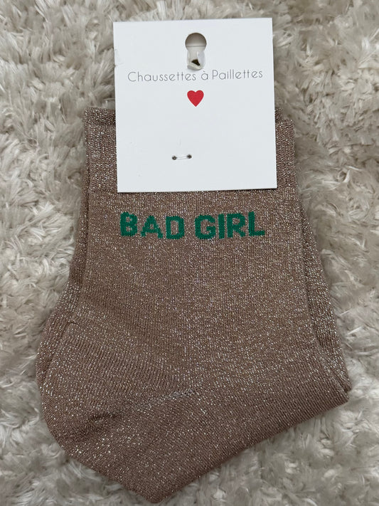 Chaussette « Bad girl » Brillante