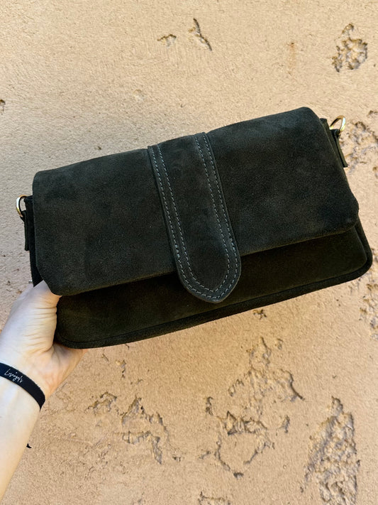 Sac cuir daim Kaki