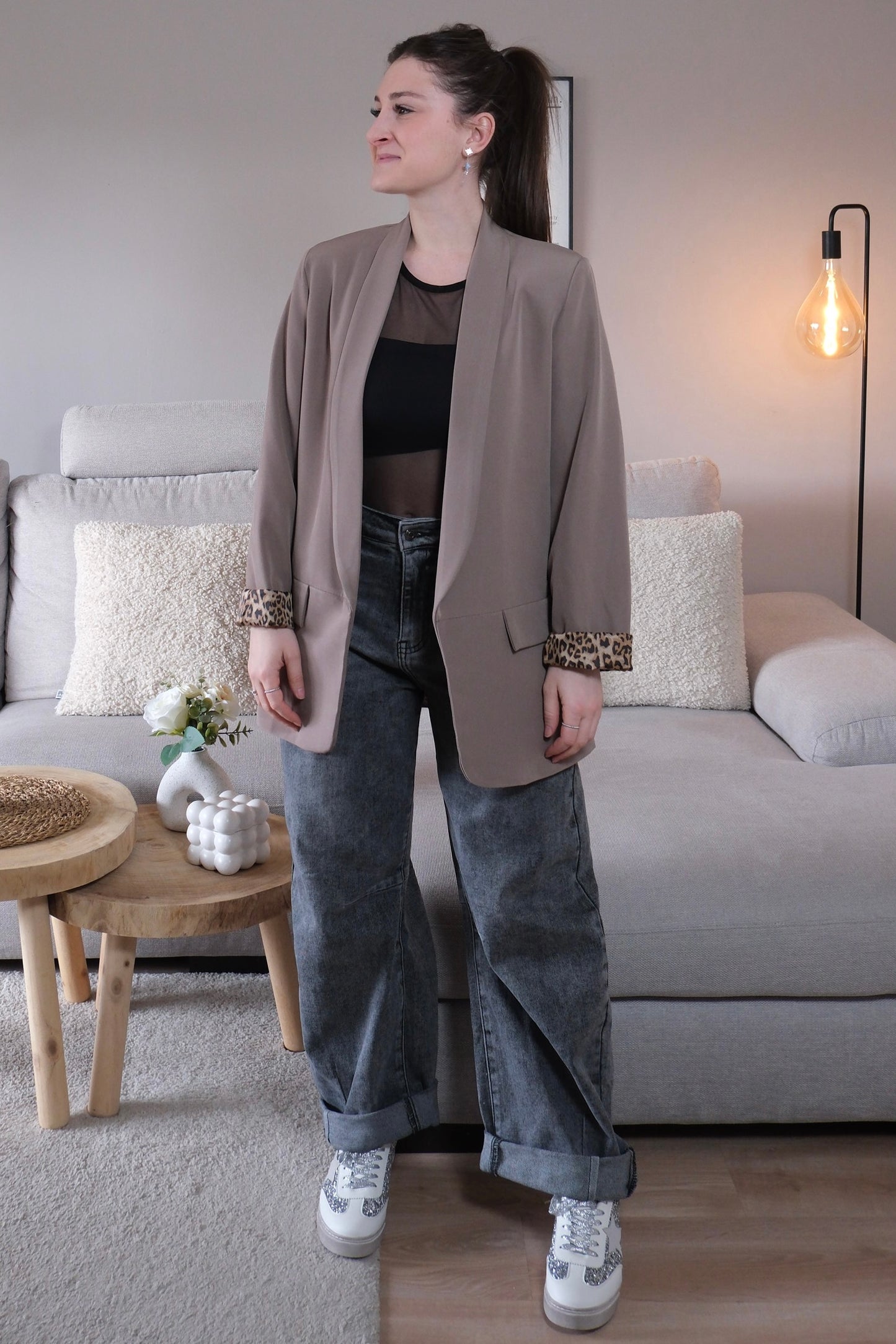 Haut transparent Noir