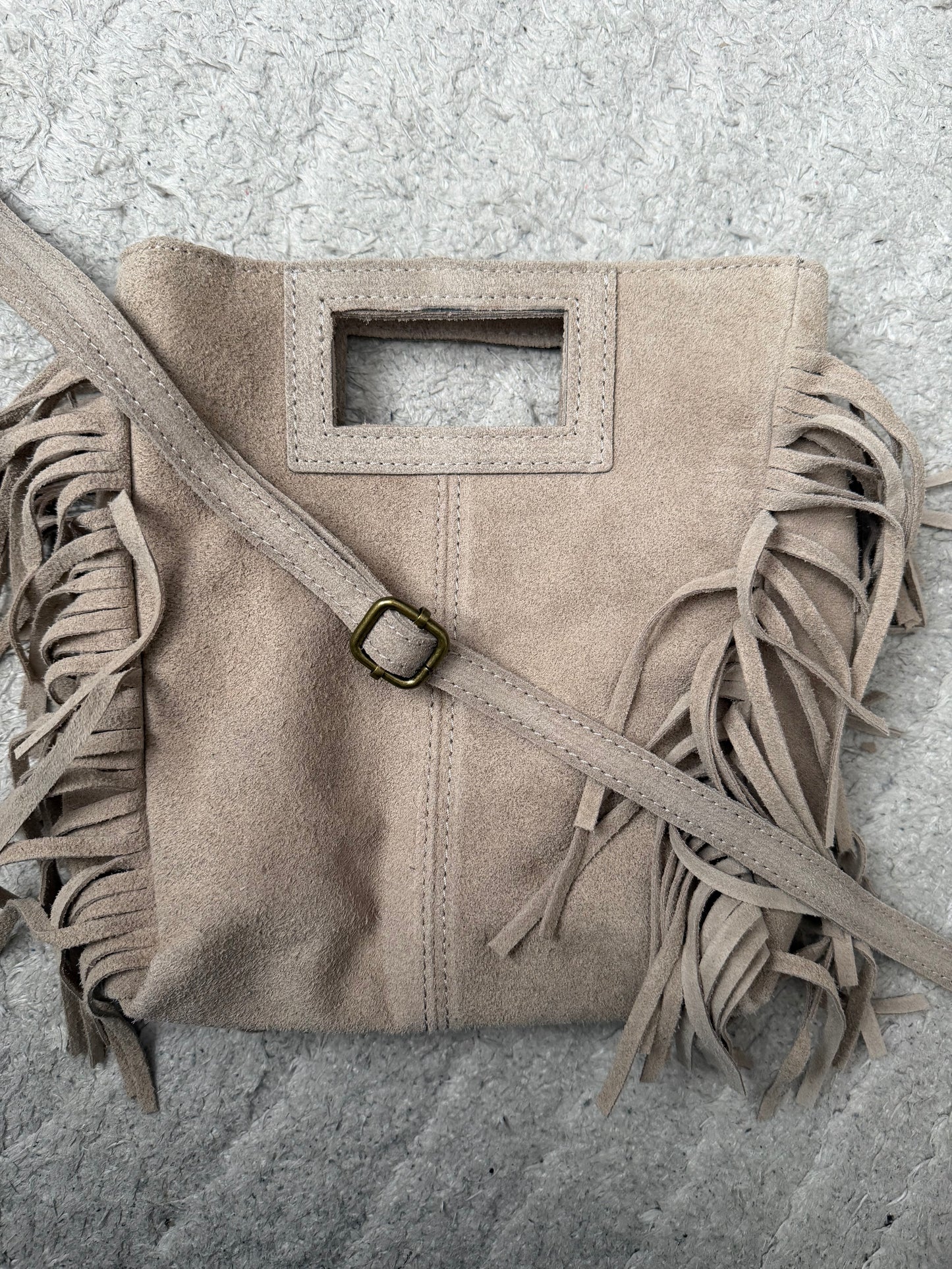 Sac Cuir Daim Beige Clair