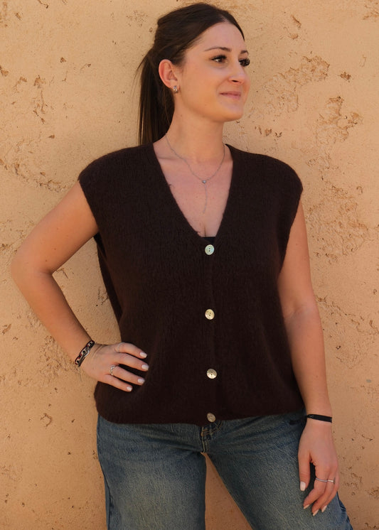 Pull sans manche Chocolat