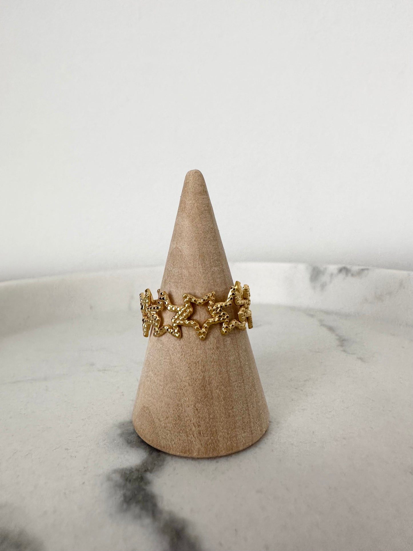 Bague Étoile Infini Doré
