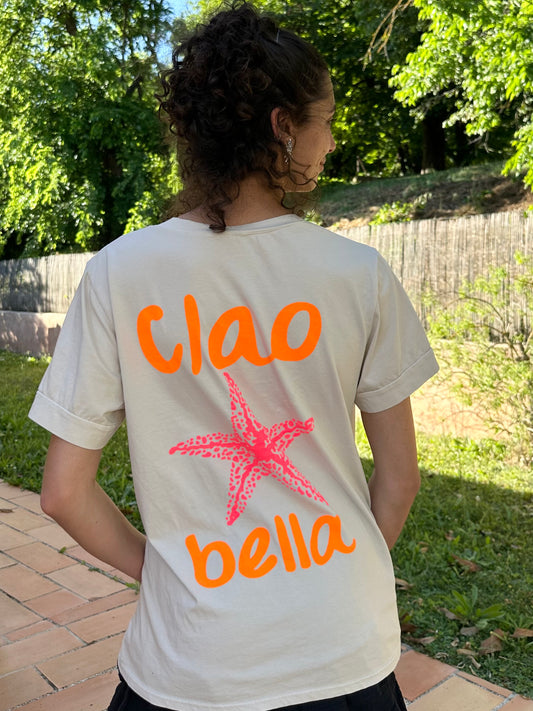 Tee shirt Ciao Bella Beige