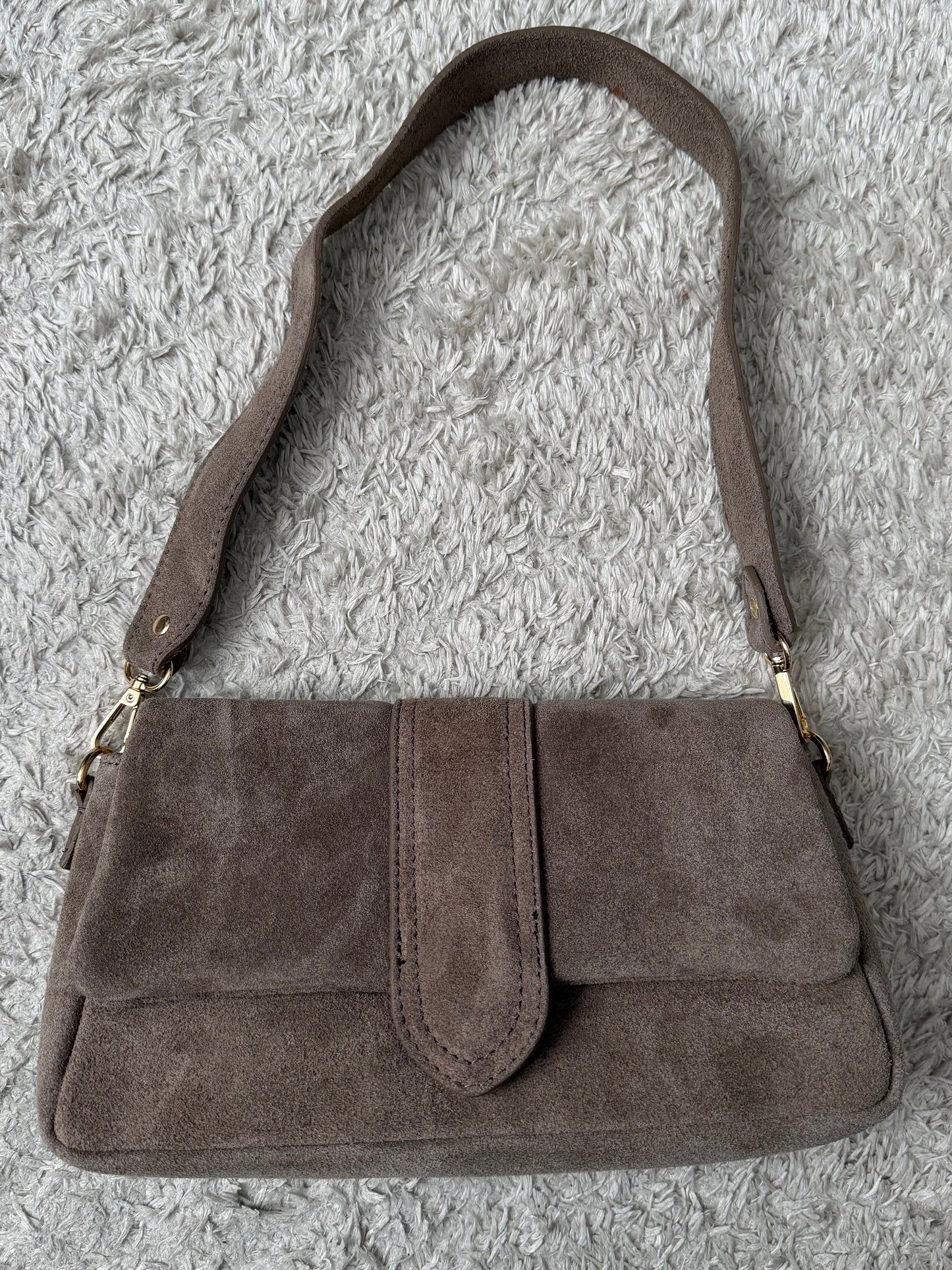 Sac cuir daim Beige