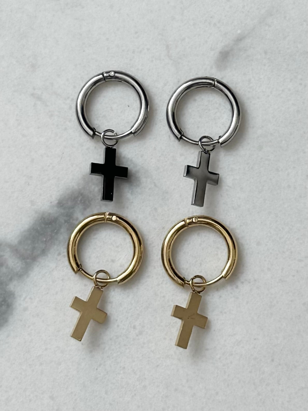 Boucles d'oreilles Croix