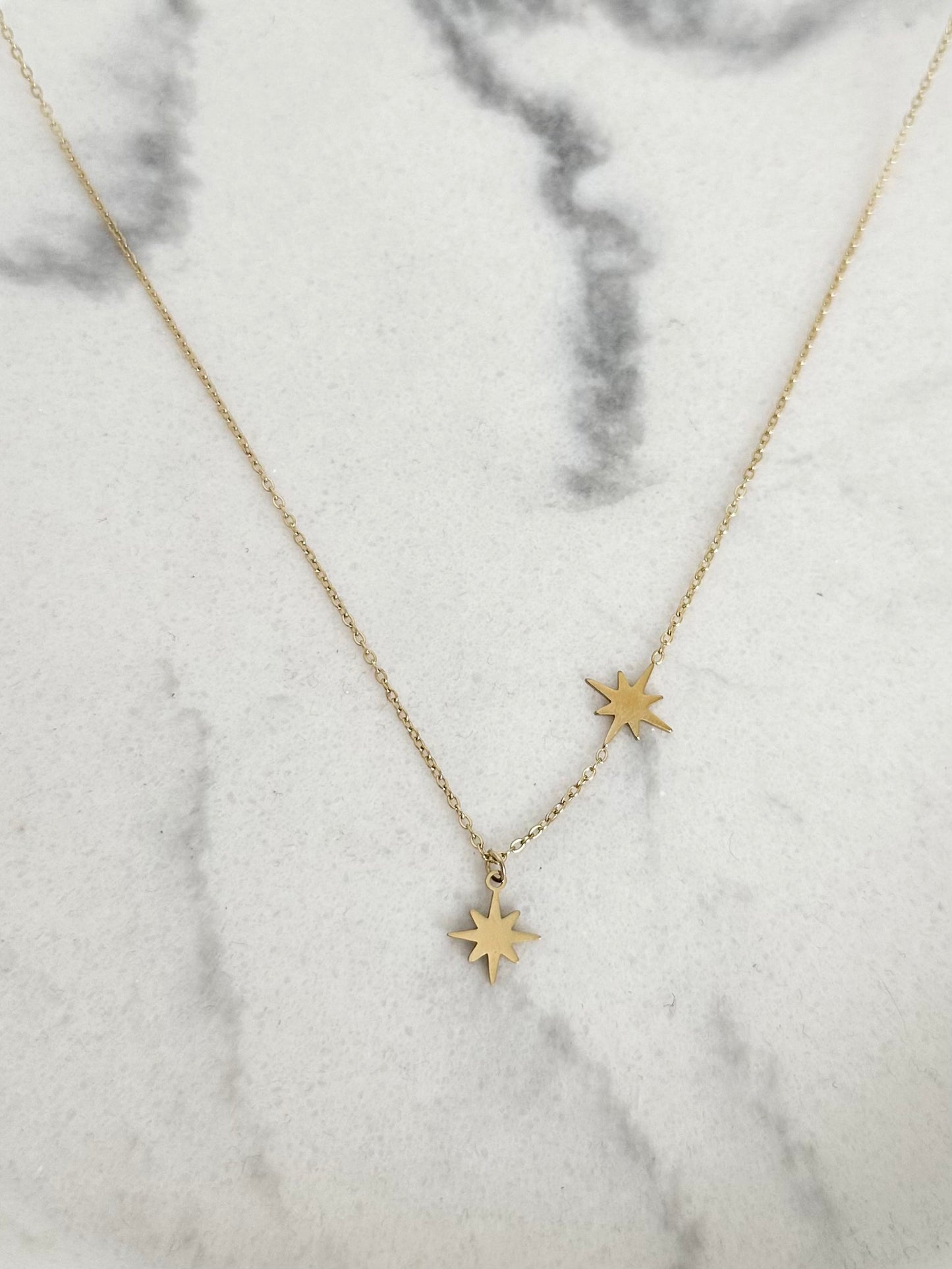 Collier Étoile filante doré