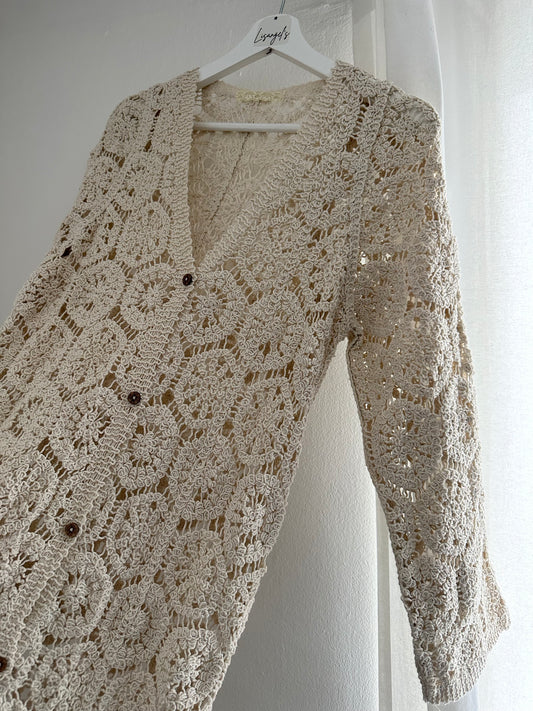 Robe Crochet Beige