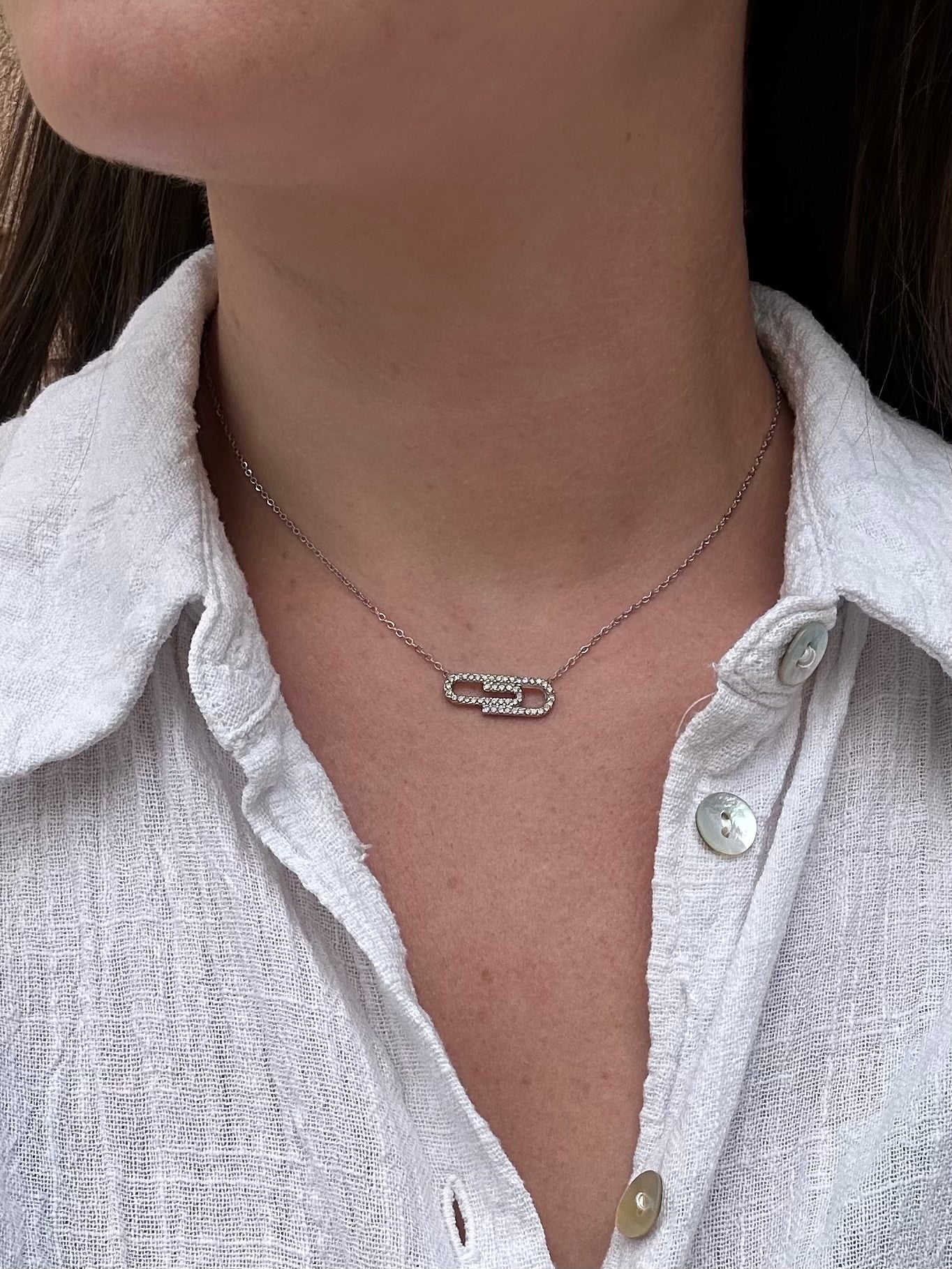Collier Anne Sophie argenté