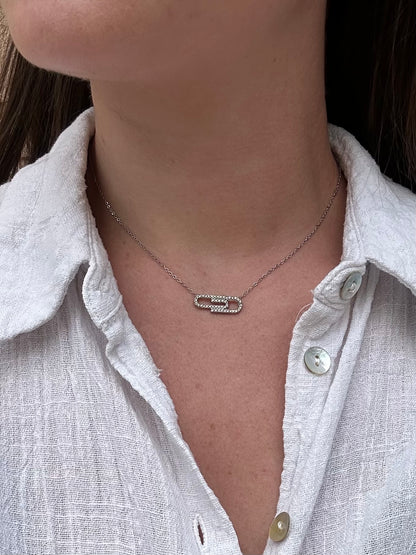 Collier Anne Sophie argenté