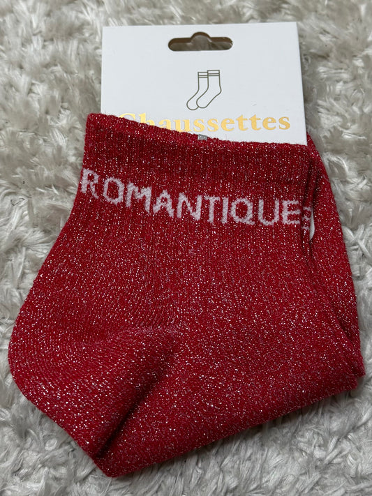 Chaussette « Romantique » brillante