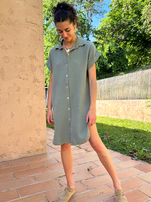 Robe Chemise Kaki