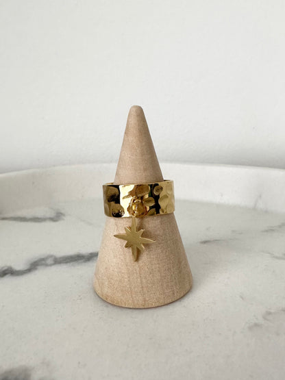 Bague Étoile Filante Doré