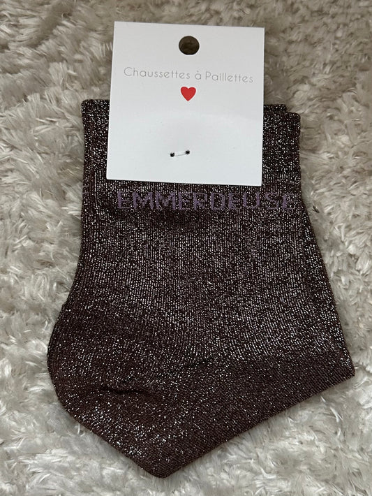 Chaussette « Emmerdeuse » brillante
