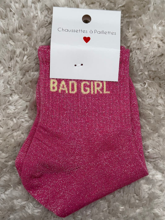Chaussette « Bad girl » Brillante