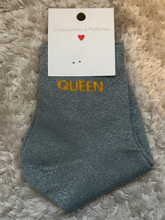 Chaussette « Queen » brillante