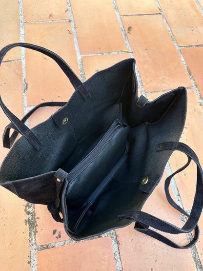 Sac daim cuir Noir