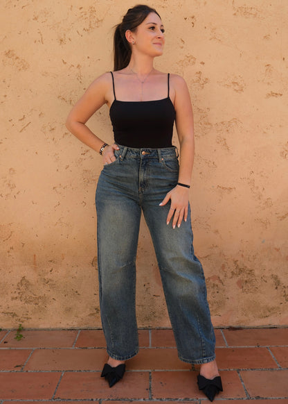 Jean Balloon Fit Bleu