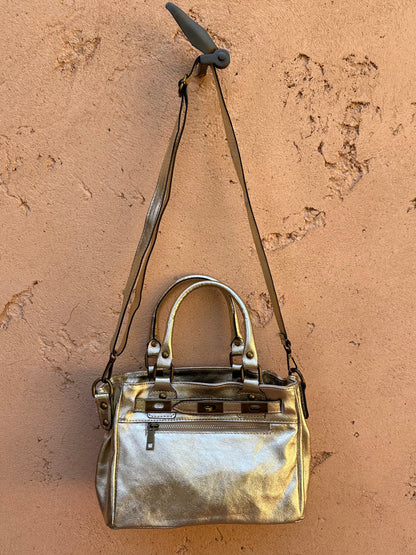 Sac Cuir Or brillant