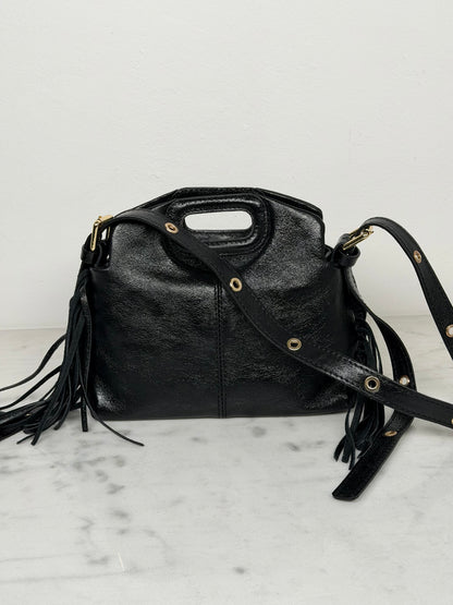 Sac cuir Noir frange