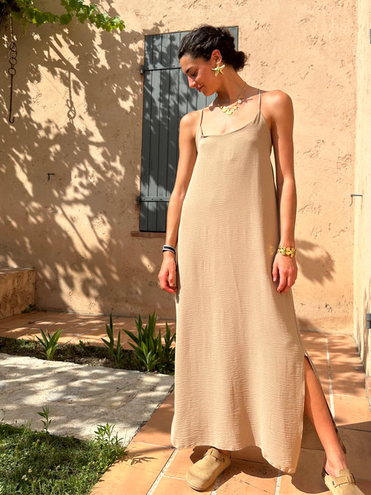 Robe Taupe fluide