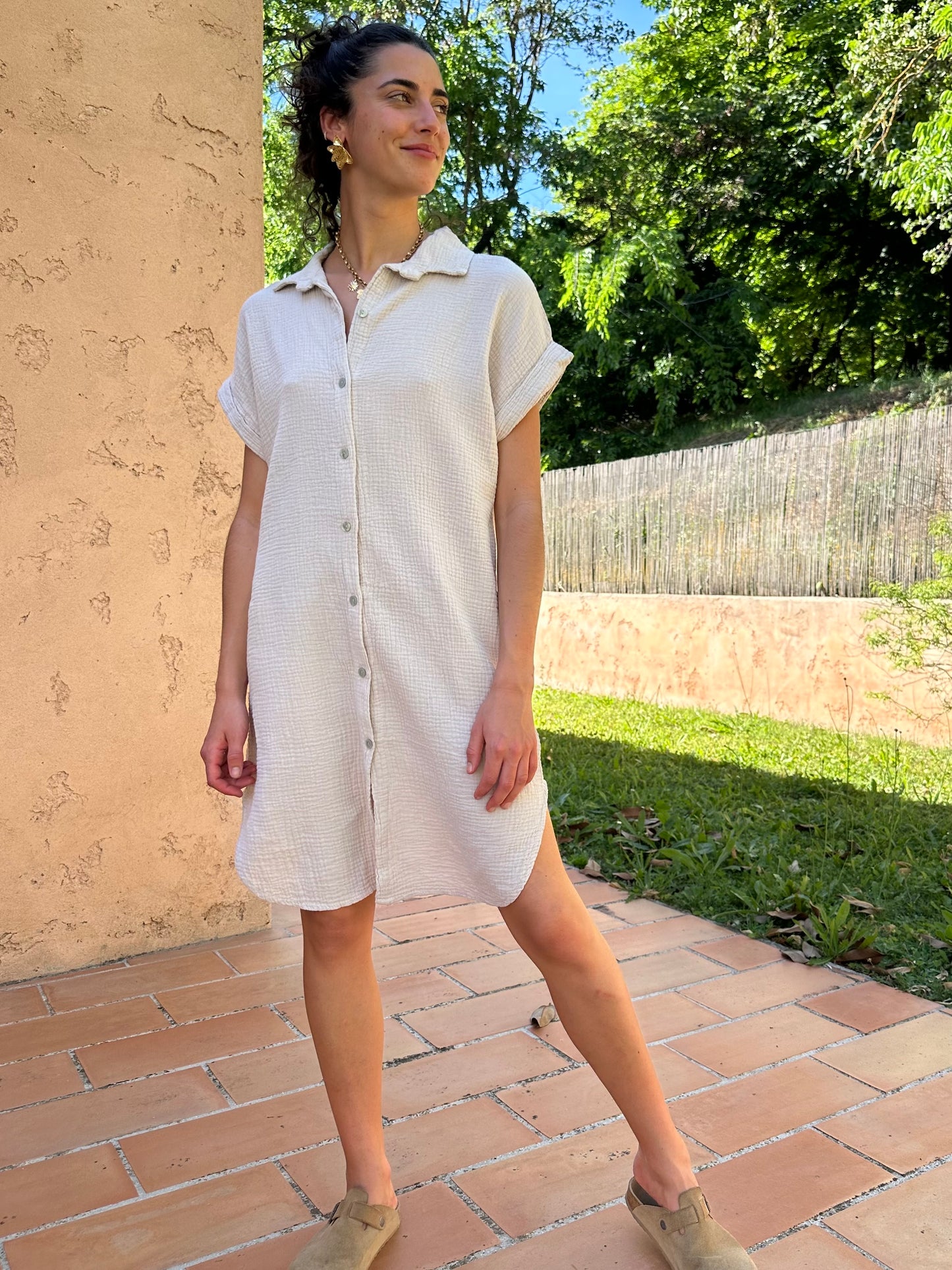 Robe Chemise Beige