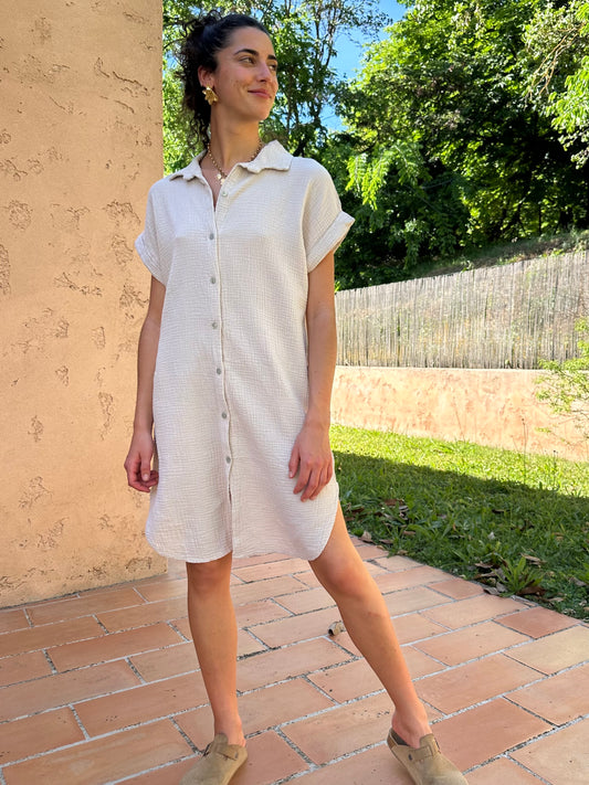 Robe Chemise Beige