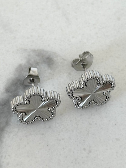 Boucles d'oreilles Trèfle Argenté
