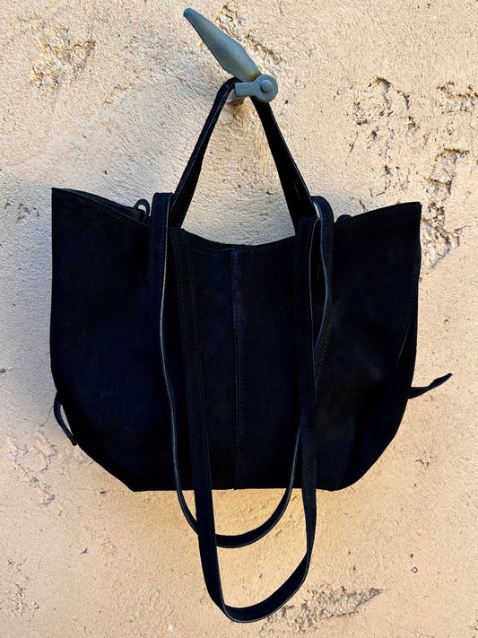 Sac daim cuir Noir