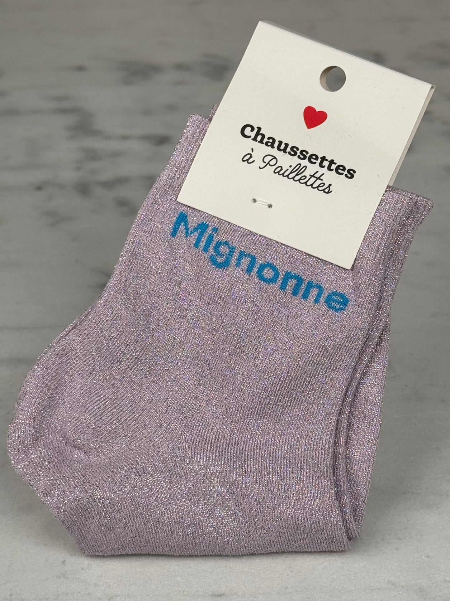 Chaussette « Mignonne » Violette