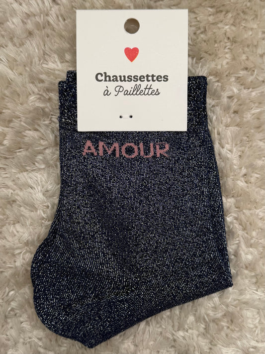 Chaussette « Amour » Brillante