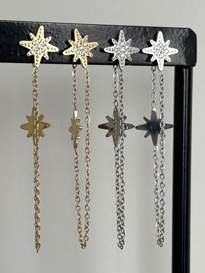 Boucles d'oreilles étoile filante