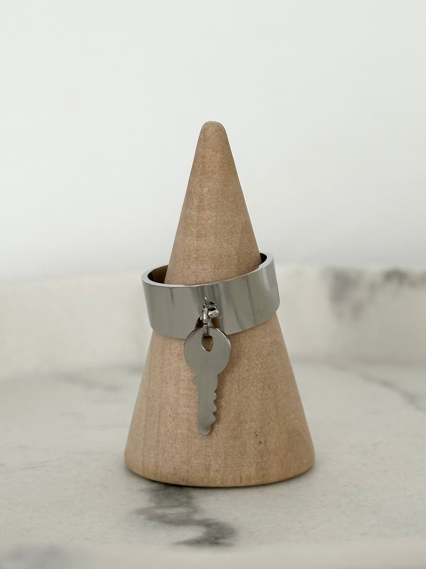 Bague Clé Argenté