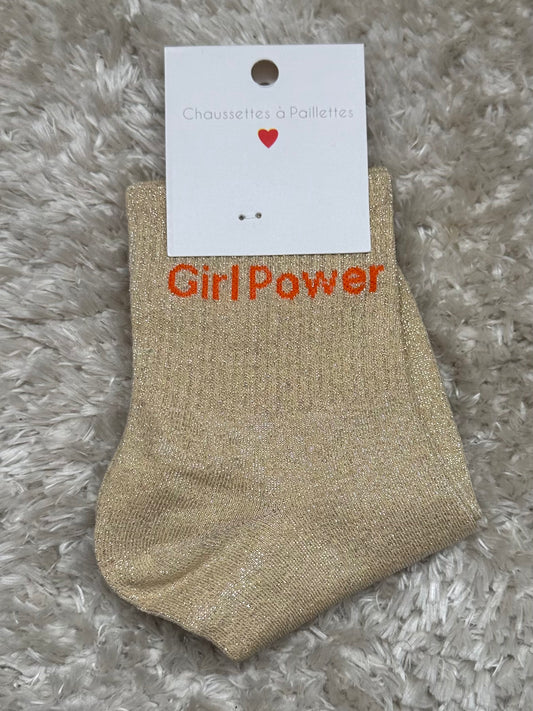 Chaussette « Girl Power » brillante