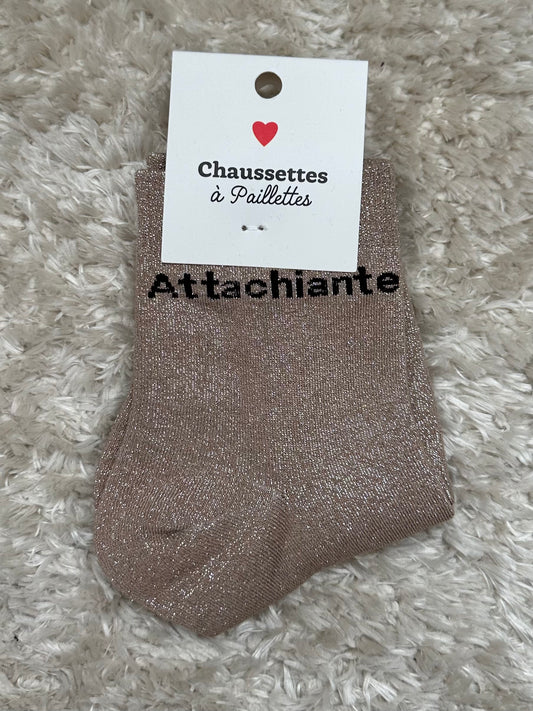 Chaussette « Attachiante » brillante