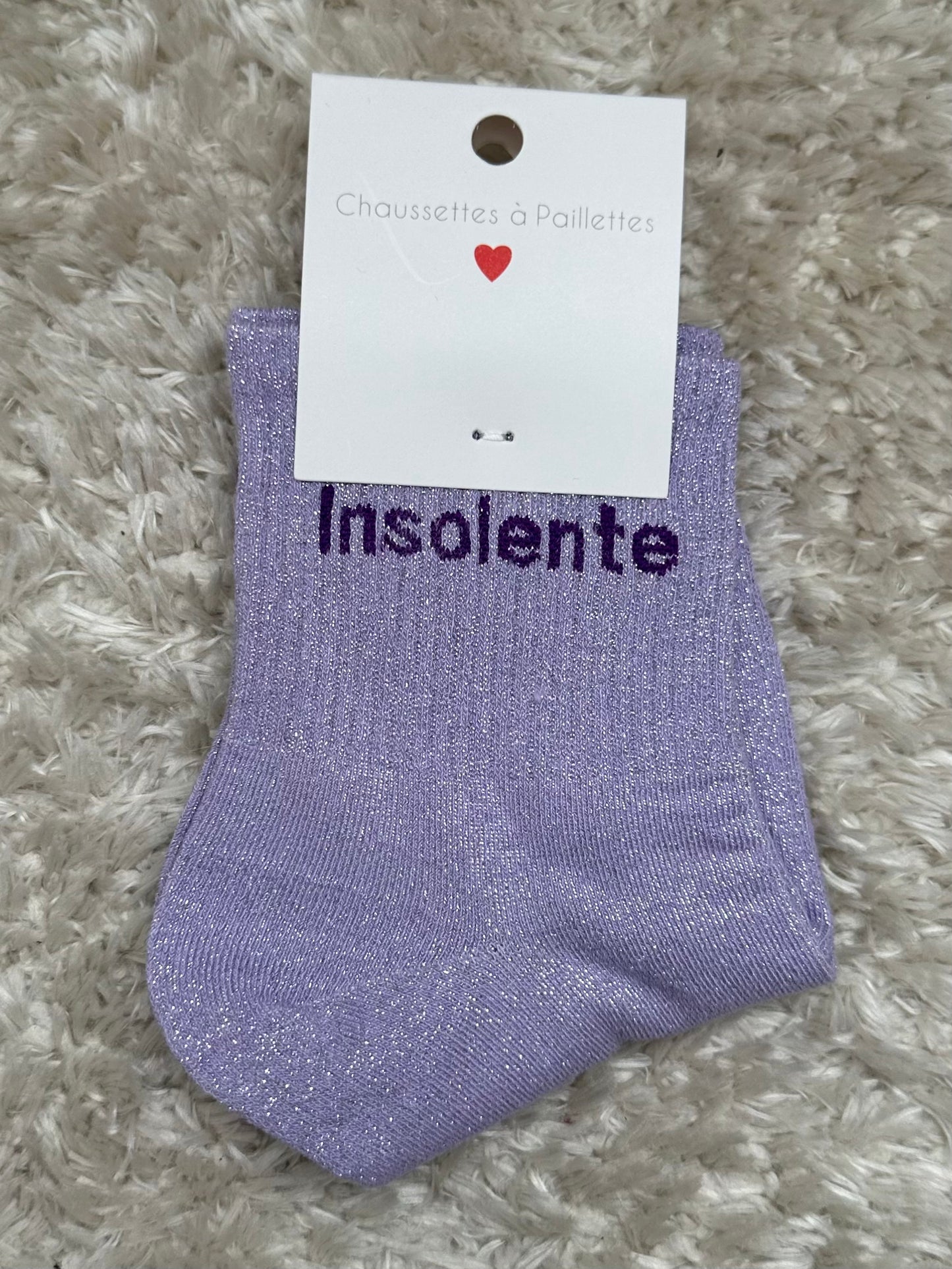 Chaussette « Insolente » brillante