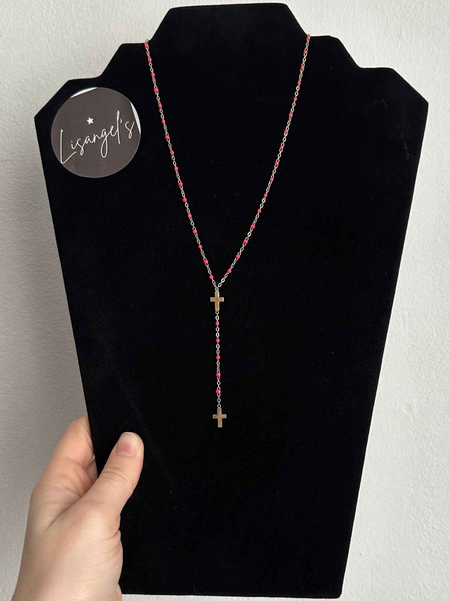 Collier Valérie doré/rose