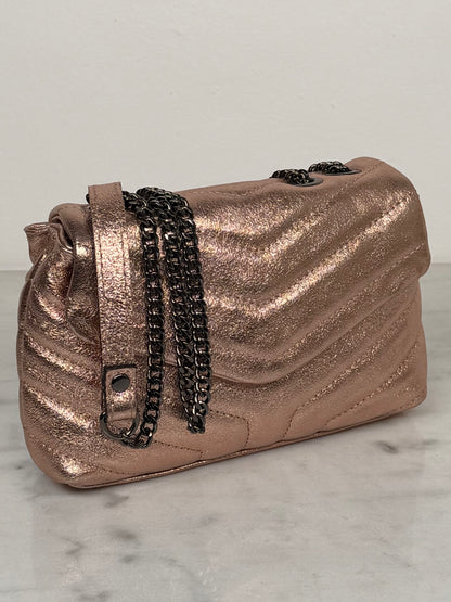 Sac cuir rose gold