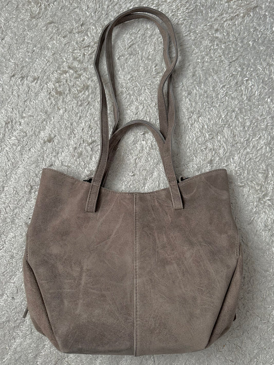 Sac daim cuir Taupe