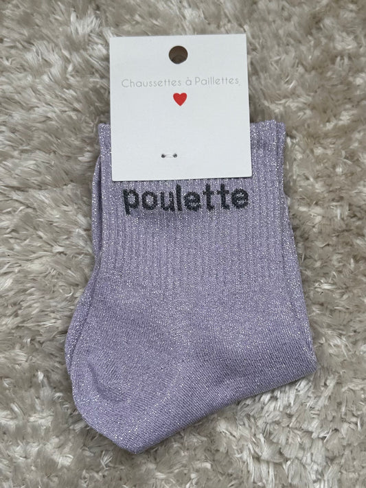 Chaussette « Poulette » brillante