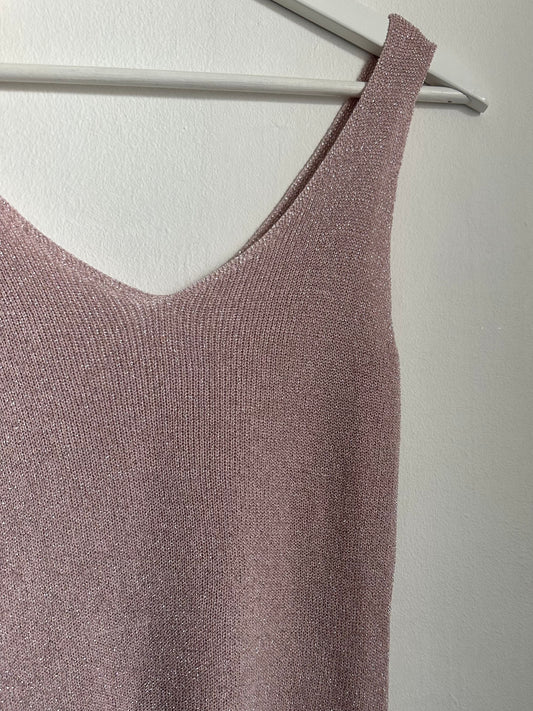Haut Brillant rose pâle bretelle épaisse)