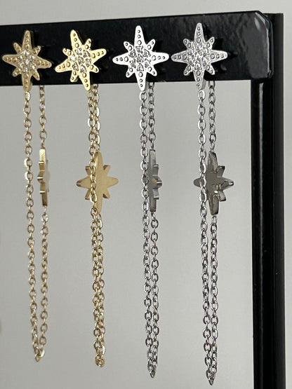 Boucles d'oreilles étoile filante