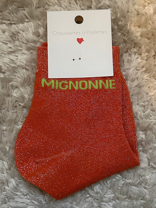 Chaussette « Mignonne » brillante